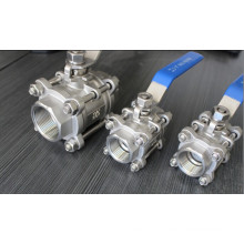 1000wog Stainless Steel 3PC Female Threaded Ball Valve with NPT/Bsp (Q11)